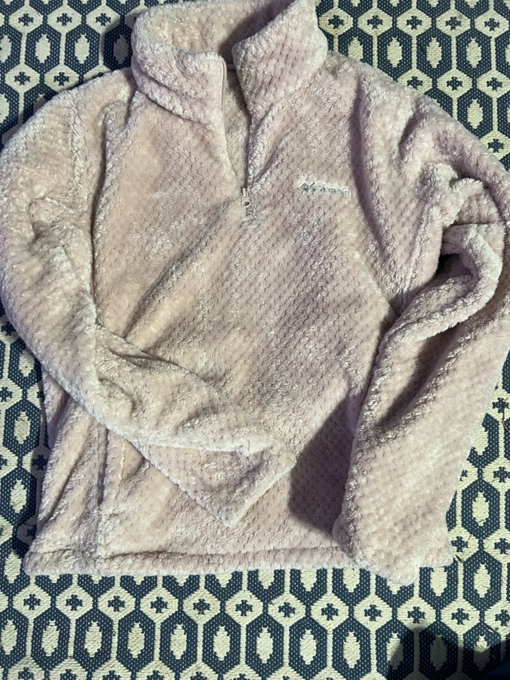 Columbia Pale Pink Plush Fleece Pullover